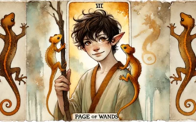 Tarotová karta Páže holí: Stačí jeden krok vpřed